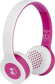 WM BLUETOOTH HEADPHONE + MIC ROZE/WIT (WONKY MONKY)